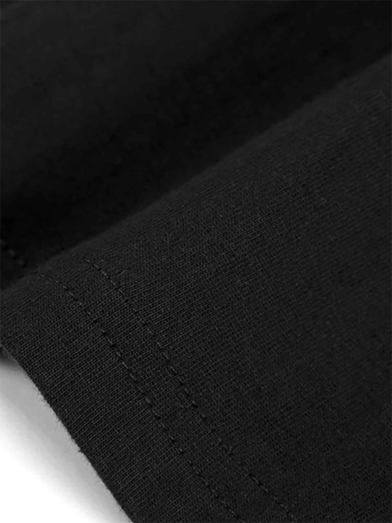 100% Pure, Mountain And Letter Pattern Printed T-Shirt, Spring And Summer Round Neck Short Sleeved T-Shirt, Pure Breathable Casual Sports Top, Holiday Gift W