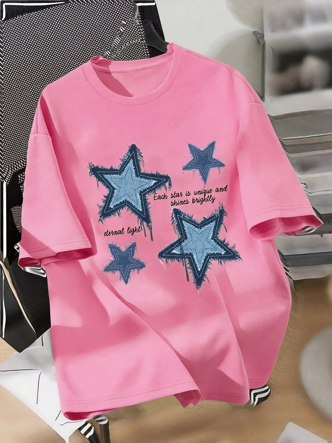 [Elegant T-Shirt] Comfortable Elegant Women's T-Shirt | Fashionable Printed, Round Neck, Suitable for All Seasons, Casual Top, Locally Shipped, Summer Pure Top, Party Must-Have
