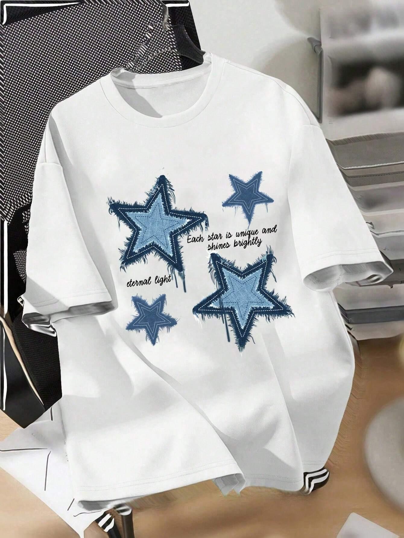 [Elegant T-Shirt] Comfortable Elegant Women's T-Shirt | Fashionable Printed, Round Neck, Suitable for All Seasons, Casual Top, Locally Shipped, Summer Pure Top, Party Must-Have