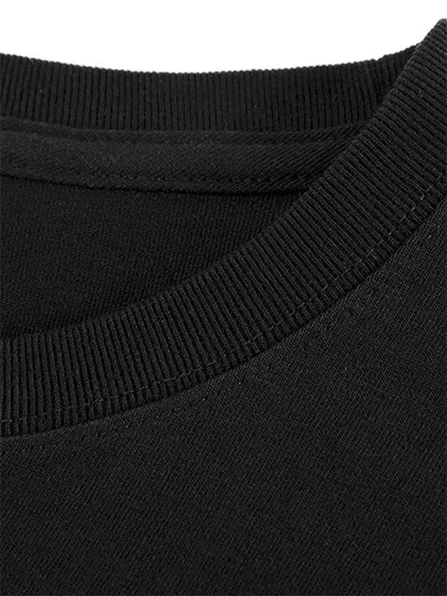 100% Pure, Mountain And Letter Pattern Printed T-Shirt, Spring And Summer Round Neck Short Sleeved T-Shirt, Pure Breathable Casual Sports Top, Holiday Gift W